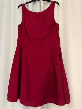Mango Sleeveless Midi Dress in Deep Red, size XS